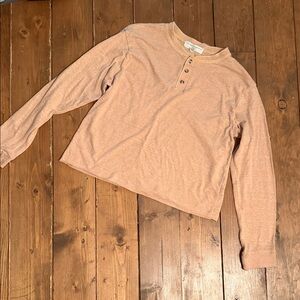 Project Social T Long Sleeve Henley Tee in Dusty Rose